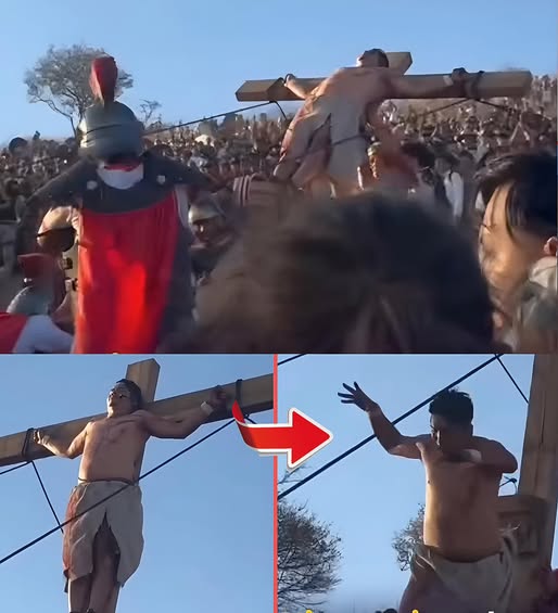 Caída durante viacrucis de Semana Santa se vuelve viral y genera preocupación en redes